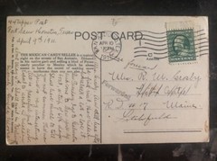 1911 San Antonio TX USA Postcard Cover Mexican Candy Seller To Litchfield
