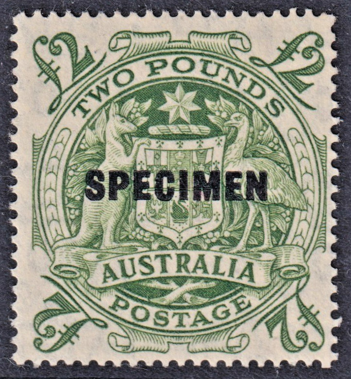 1948 COAT of ARMS £2 Green ‘SPECIMEN’ *MINT UNHINGED* SG 224ds (CV $250)