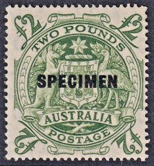 1948 COAT of ARMS £2 Green ‘SPECIMEN’ *MINT UNHINGED* SG 224ds (CV $250)