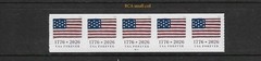 US 2026 Flag Forever Stamp BCA Plated Coil Strip of 5