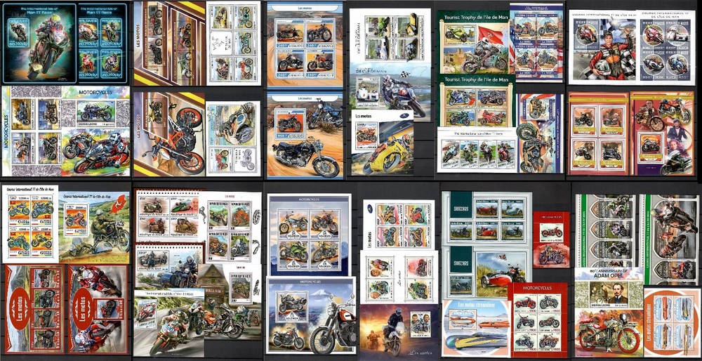 MOTORCYCLES bikes collection Pt. 2 – 45 s/s issued 2017-2018 MNH #CNA412