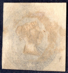 UK G.B. 1854 SIX PENCE S.G. #60 WATERMARK UPRIGHT SCOTT #7 IMPERF