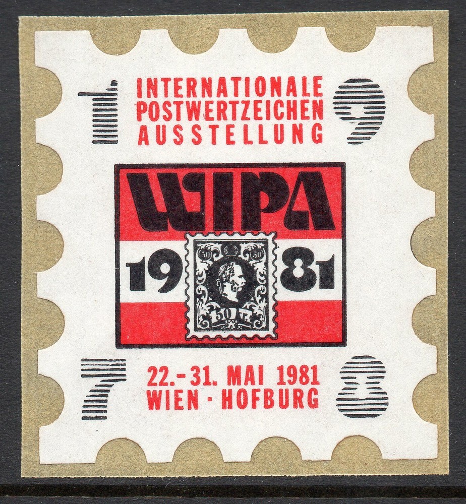 CINDERELLA: 1981 WIPA LABEL, PEEL AND STICK.
