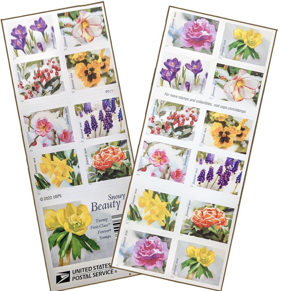 2022 USPS Snowy Beauty Stamps 100 Count Self Stick Postage MNH