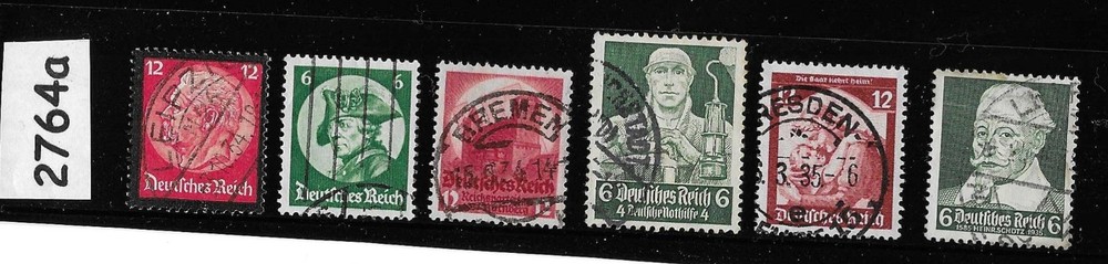 Stamps Regular postage all pre 1940 Third Reich era 1933-1945 Germany #2764a