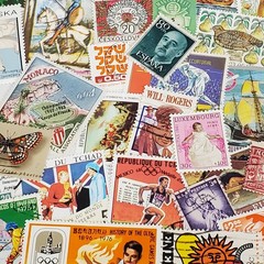 150 Worldwide Stamps -All Different Views & Sizes-Large Medium & Small Stamps