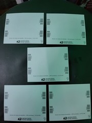 LOT OF (5) 2022 USPS BLOCKS OF 4 FLORAL GEOMETRY 10.00 STAMPS SKU 5755 1/2 PRICE