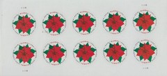POINSETTIA FLOWER International Global USPS Forever Stamps (Sheet of 10) New!