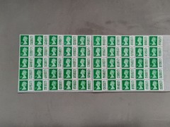 * * 50 2nd Second Class Stamps Unfranked Barcoded Genuine With Original Gum * *