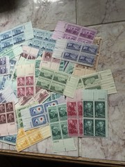 RARE 50 DIFFERENT 3 CENT VINTAGE PLATE BLOCKS OF 4, MINT NOT HINGED, MNH