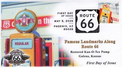 26-181, 2026, Route 66, Complete Set (8 covers), FDC, Pictorial Cancel