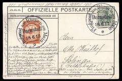 Germany 1912 Zeppelin Schwaben Eugene Bracht Wolfsgarten Si10.1.18 Flown P 89295