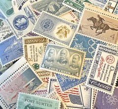 50 MNH OLD All Different Vintage 4 cent stamps–some Over 80 Years Old