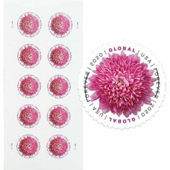 Sheet of 10 NEW Global Forever CHRYSANTHEMUM stamps USA ! – face value $17