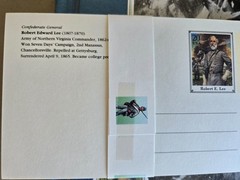 1995 Civil War Complete Sheet Set of 20 Stamps, Book, and 20 picture post cards