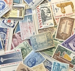 50 MNH OLD All Different Vintage 4 cent stamps–some Over 80 Years Old