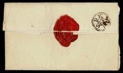 GB cover ENTIRE GPO EVENING DOUBLE RIM 1826 handstamp 2d charge mark GOOD
