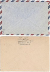 Germany Two 1955 Covers w/Airmail Lufthansa Emblem Multi-color Frankings