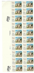 Scott # 2017…20 Cent…Touro….Plate Block of 20