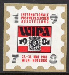 CINDERELLA: 1981 WIPA LABEL, PEEL AND STICK… … .
