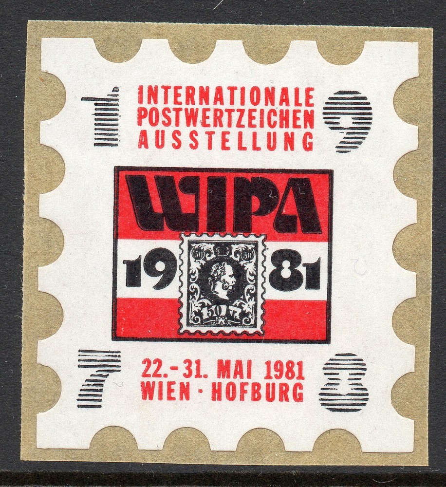 CINDERELLA: 1981 WIPA LABEL, PEEL AND STICK… … .