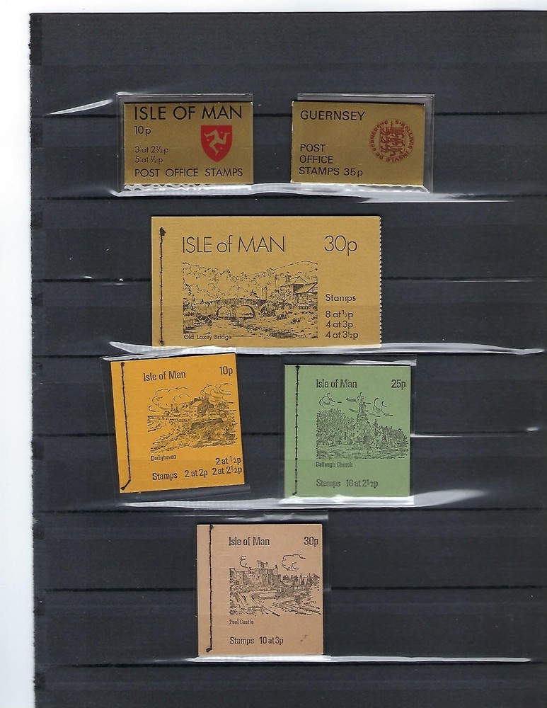 L@@K!! 6 ISLE OF MAN Postage Stamp Booklets! Complete MNH – USA SELLER!