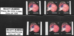 Scott #4769a-6019 2013-2025 Flag Definitive Singles and Pairs-10 COMPLETE SETS!!