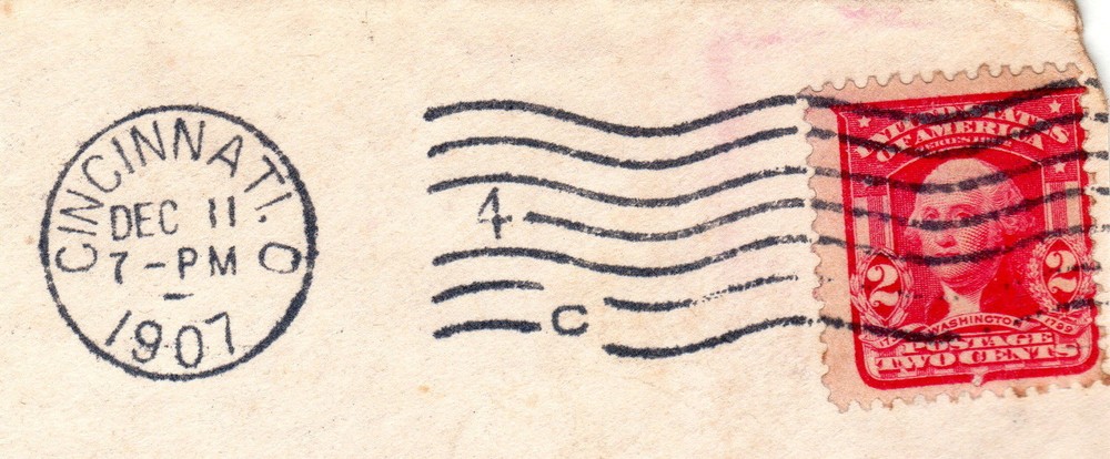 Cover Lot 1902-3 four Sc#319 one Sc#304 to England machine and handstamped
