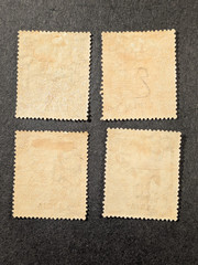 LIBIA LIBYA 1922 OVERPRINTED Sc# 33, 34, 35, 36 MINT HINGED Original Gum