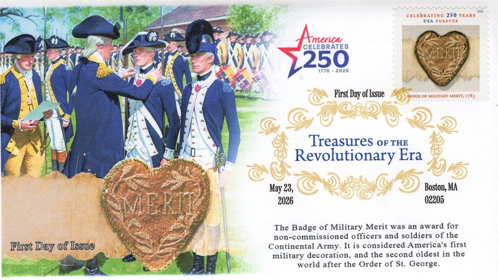 26-188, 2026, Treasures of the Revolutionary Era, First Day Cover, Digital Color