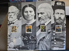 1995 Civil War Complete Sheet Set of 20 Stamps, Book, and 20 picture post cards