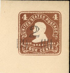 USA Scott# U462, UPSS# 2806, Mint Entire Scarce, Crowe Cert, SCV $500 (57546)