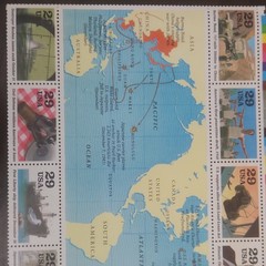WWII Historical Events Military 29 Cent Multi-Color US Stamp Sheet