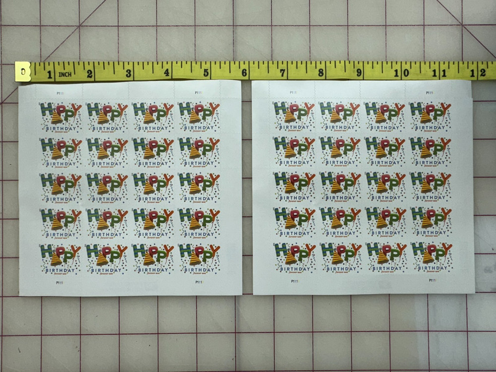 40 Birthday Genuine Self Adhesive Forever Stamps USPS Postal Stamp We Ship Daily