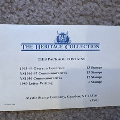 1943-44 Overrun Countries 46-47, 56 Commemoratives & 1980s Letter Writing