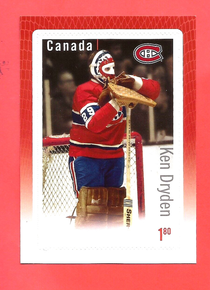 2015 CANADA KEN DRYDEN STAMP CARD MNH peel and stick card sized postage stamp