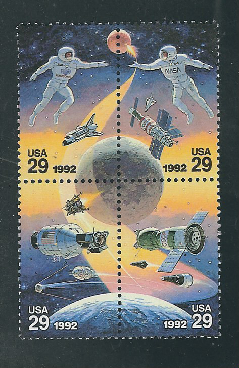 Scott #2631/4 … 29 Cent…Space… Block of 4 In Order