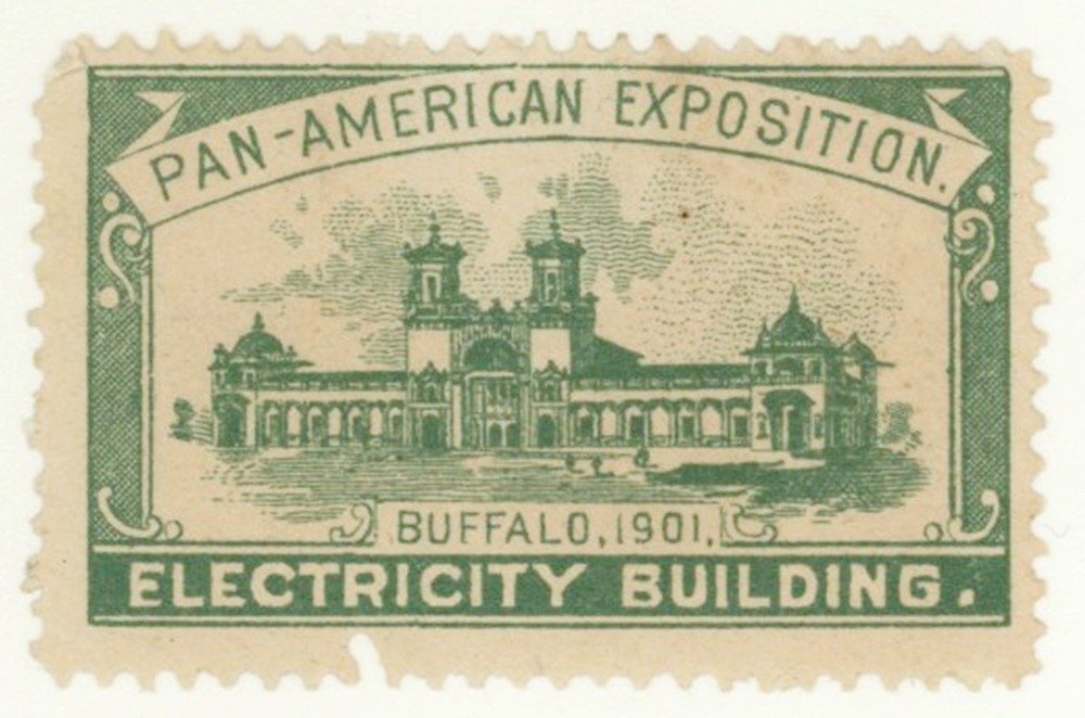 1901 Pan American Exposition BC49 GREEN NG Electricity Cinderella Stamp Am Expo