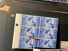 GB stamp error flaw mint block collection KGVI QE *a510
