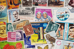 150 Worldwide Stamps -All Different Views & Sizes-Large Medium & Small Stamps