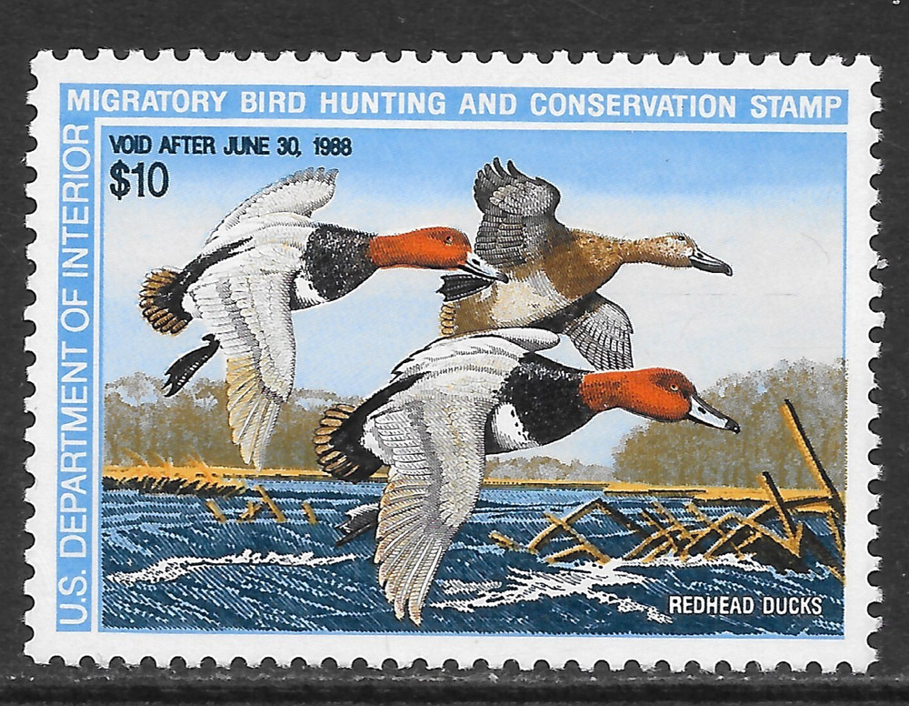 U.S. SCOTT RW54 MNH VF – 1987 $10 MULTI-COLOR FEDERAL DUCK STAMP