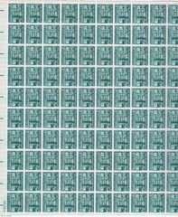 1959 4 1/2 cent Liberty Issue full Sheet of 100 Scott #1037, Mint NH