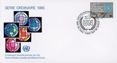 United Nations New York 445-446 FDC Set Definitive Series Emblems