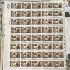US Bicentennial Treaty of Paris 1783 20 Cent Stamp Sheet Mint Never Hinged