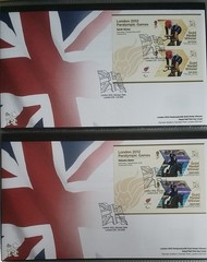 London 2012 Paralympic Games Gold Medal Winners FDC Full Set 34 Mini Sheets