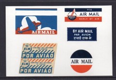 AIRMAIL LABELS OF THE PAST. REPRODUCED AS PEEL AND STICK LABELS. LOOK GREAT!,,,,