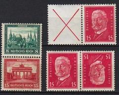 GERMANY REICH ZUSAMMENDRUCKE SMALL COLLECTION USED & MINT (28)