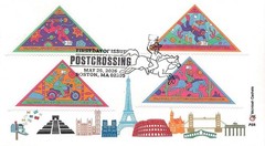 Postcrossing FDC, pictorial cancel- McIntosh Cachets- all 4 stamps