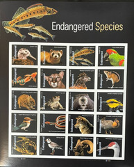 2023 Endangered Species Stamp Sheet – Forever – MNH