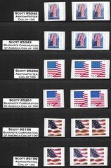 Scott #4769a-6019 2013-2025 Flag Definitive Singles and Pairs-10 COMPLETE SETS!!